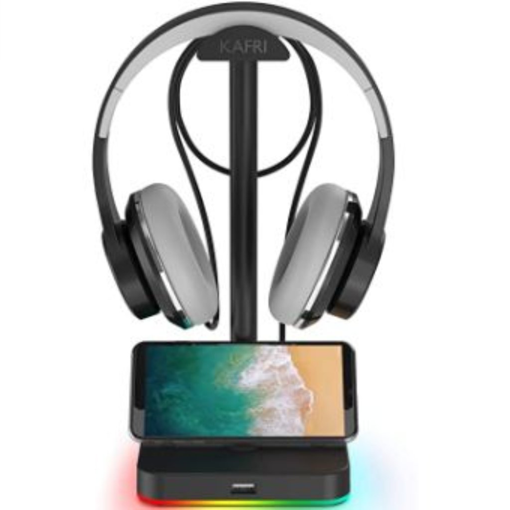 Rgb Headphone Stand With Usb Hub